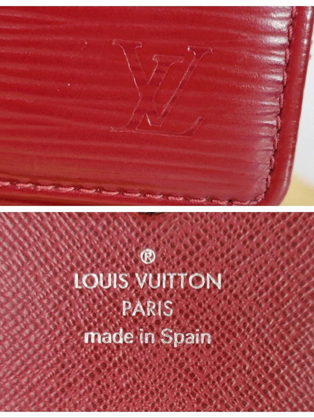 LOUIS VUITTON Red Epi Leather Sarah Wallet